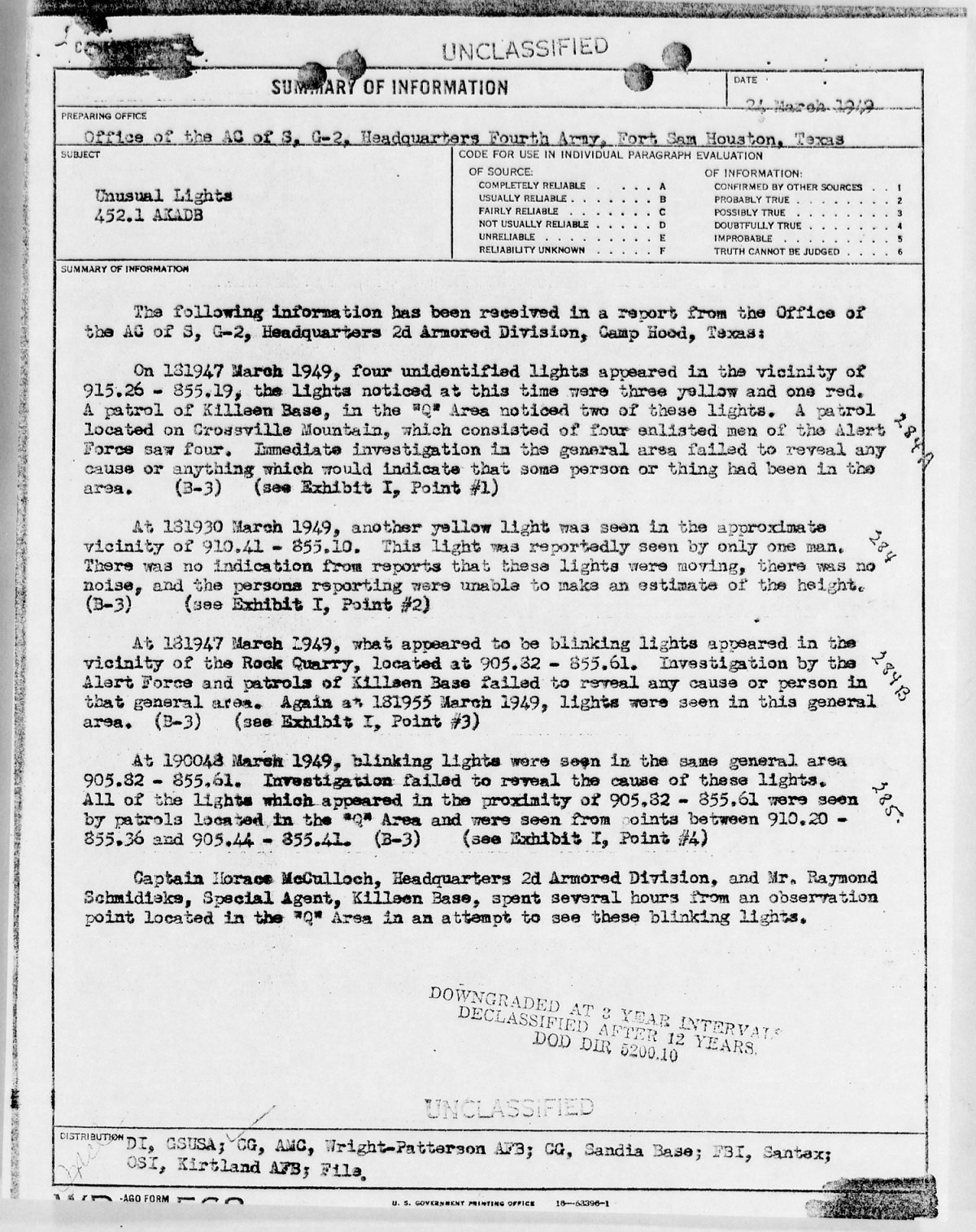 The Fort Hood (Camp Hood) 1949 Wave