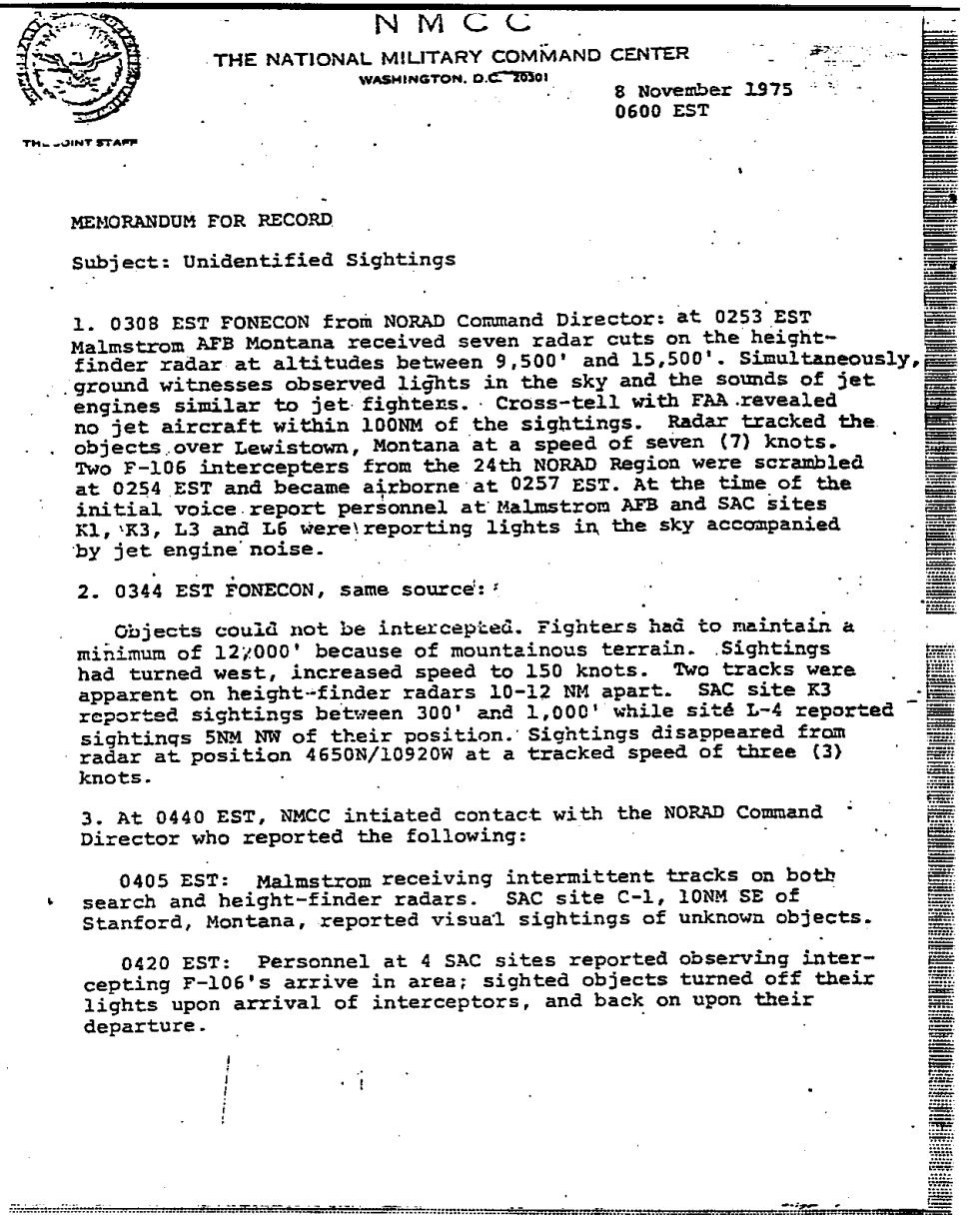 The 1975 Overflights of the SAC Missile Bases