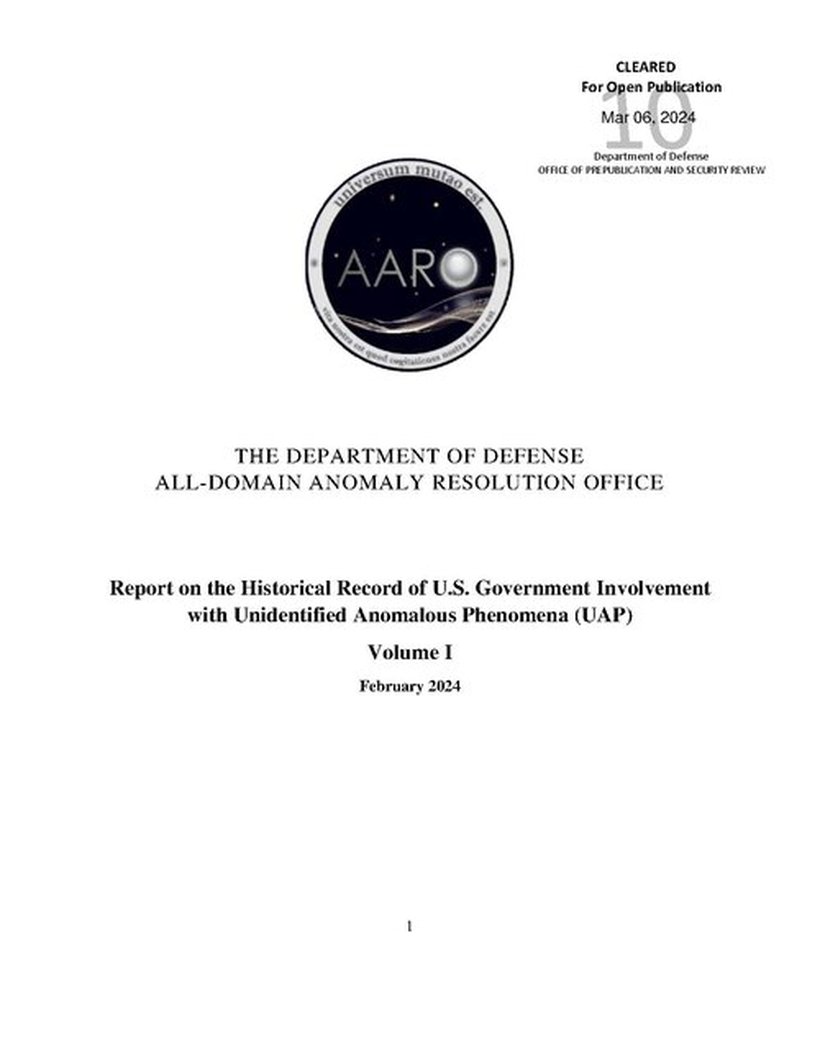 The Pentagon AARO Historical Record Report (2024)