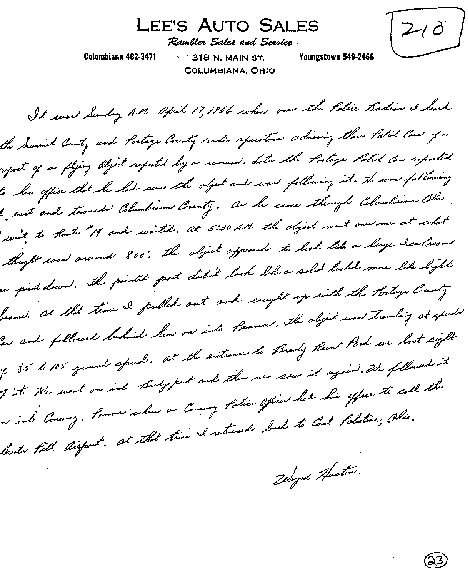 The Portage County UFO Chase