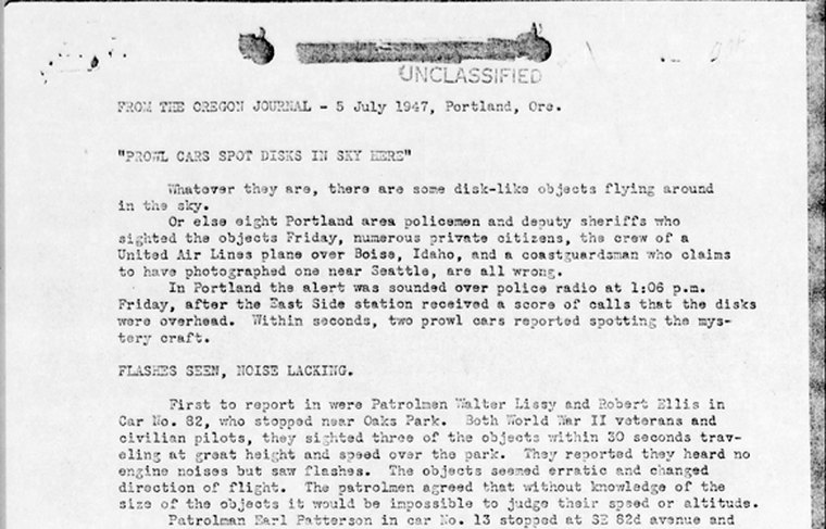 The Portland Police Disc Flap of July 1947