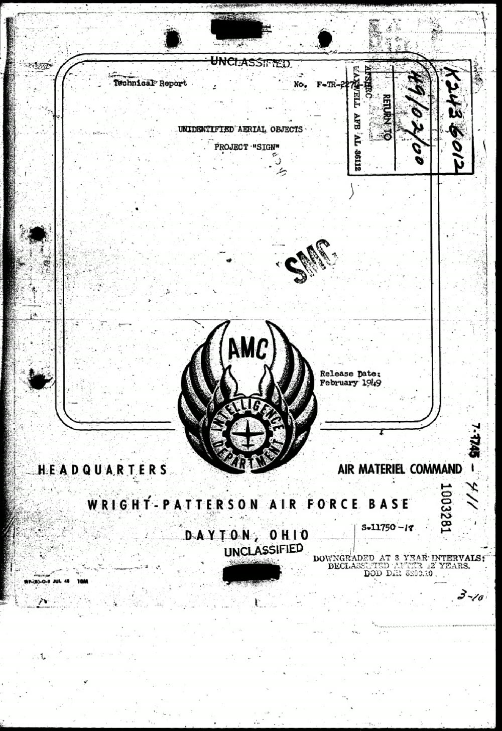 Project Sign (1947 to 1949): The Air Force's First UFO Study and the "Estimate of the Situation"