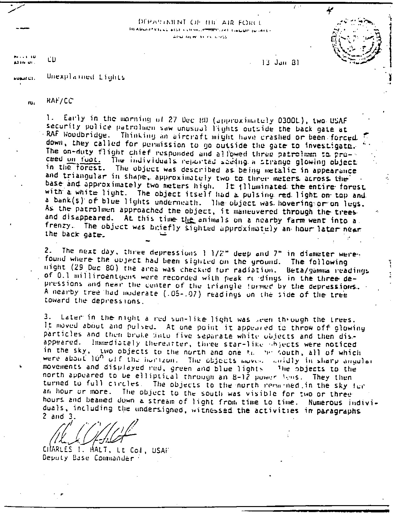 The Rendlesham Forest Incident