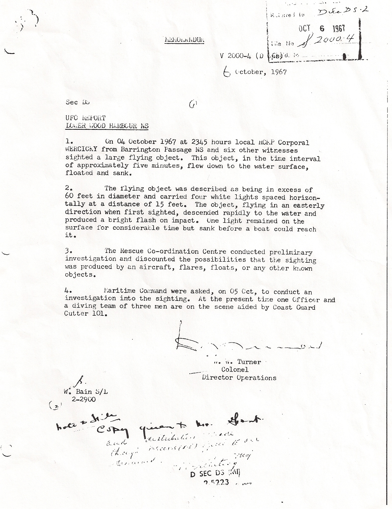 The Shag Harbour Incident